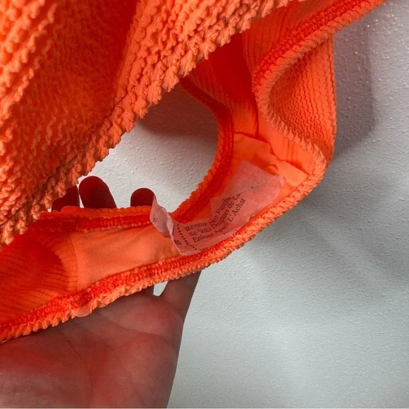 Good American Neon‎ Orange One Piece Swimsuit Size 5/6
